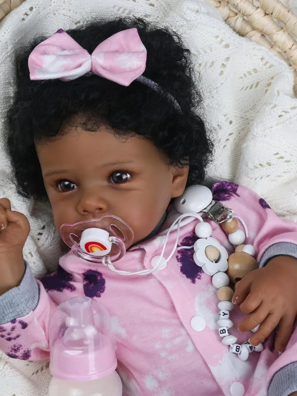 Realistic Reborn Baby Doll Black Girl – 18 Inch - Picture 5 of 7